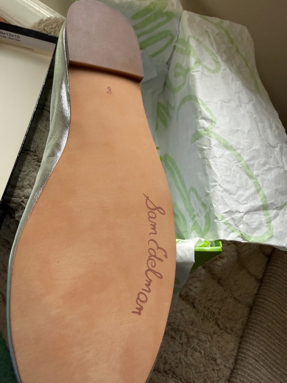 *HOST PICK* Sam Edelman Silver Flora Ballet Flat *NEW* - Picture 7 of 8
